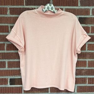 NWT Free People Fearless Tee / Coral Mist